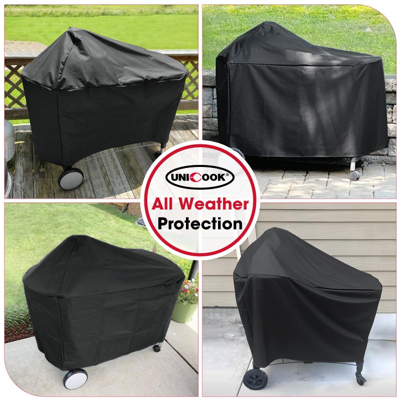 Unicook Grill Cover Compatible with Weber Performer Deluxe Charcoal Grills 22-Inch, BBQ Cover for Outside, Heavy Duty Waterproof Fade Resistant Barbecue Protector, Compared to Weber 7152 - Image 5